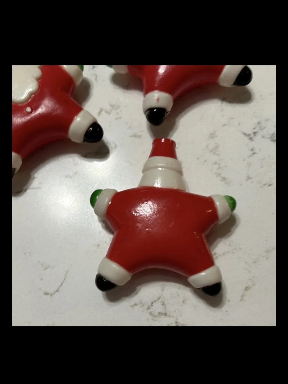 Vintage blow mold light covers Red Santa Star  set of 20
